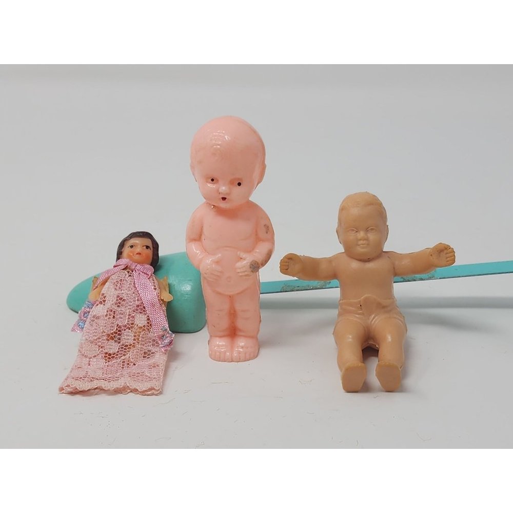 Vintage Dolls Ari Girl/Best USA/Renewal Nursery 2 Rubber 1 Hard Plastic Lot Of 3